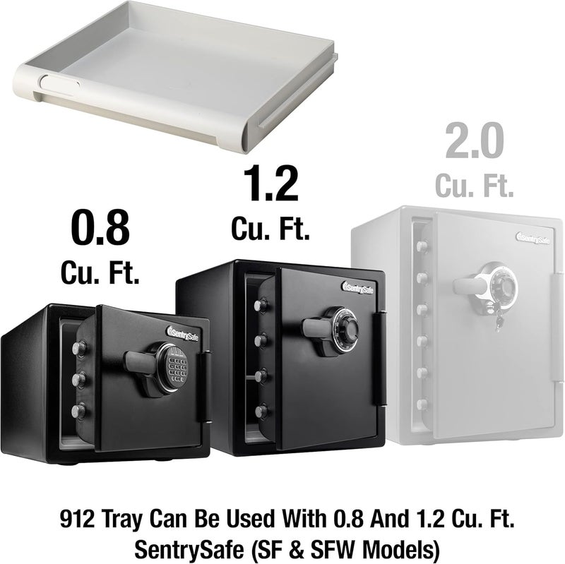 SentrySafe Shelf Insert for SFW082 and SFW123 Fireproof and Waterproof Safes, Multi-Positional White Safe Tray Accessory for 0.8 and 1.2 Cubic Feet Safes, 912 - Image 5